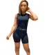 Sleeveless Two Piece Biker Shorts Set