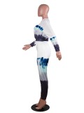 Autumn Tie Dye Matching Top and Pants Lounge Wear