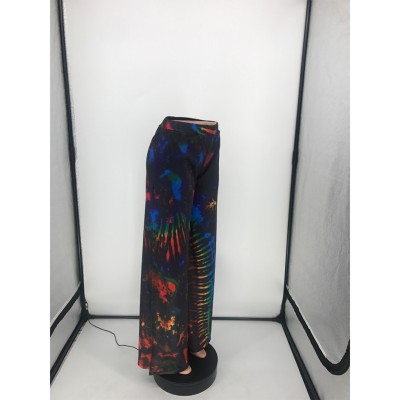 Tie Dye High Waist Slit Pants