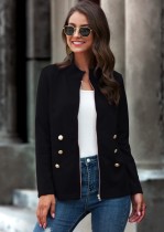 Autumn Regular Plain Zipper Jacket