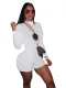 Autumn High Neck Long Sleeve Zipper Bodycon Rompers