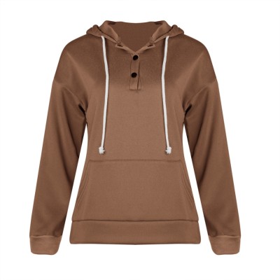 Casual Plain Hoodie Pocket Sweat Shirt