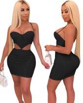 Sexy Cut Out Push Up Halter Bodycon Dress