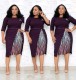 Plus Size Mother of Bride Midi Dress with Belt