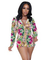 Autumn Floral Long Sleeve Hoody Rompers