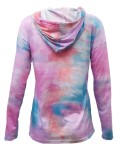 Autumn Tie Dye Hoody Shirt with Front Pocket