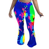 Bell Bottom High Waist Colorful Trousers