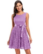 Bridemaid Full Lace Sleeveless Skater Dress