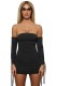 Solid Color Strapless Ruched Mini Dress with Sleeves