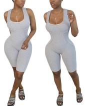 Sports Knitted Sleeveless Bodycon Rompers