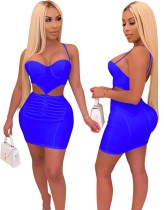 Sexy Cut Out Push Up Halter Bodycon Dress