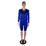 Autumn Long Sleeves 2pc Shorts Blank Tracksuit