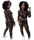 Autumn Camou Green Long Sleeve Zipper Tracksuit
