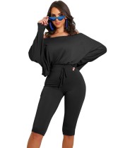 Casual 2 Piece Solid Plain Loose Shirt and Tight Shorts Lounge Set