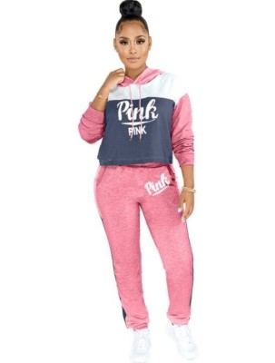 Long Sleeve Contrast Print Hoody Sweatsuit