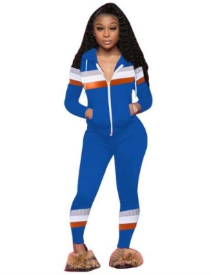 Long Sleeve Striped Hoody Tracksuit