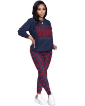 Autumn 2pc Matching Print Top and Pants Lounge Wear