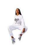 Autumn Heart Print Hoody Sweatsuit with Pocket