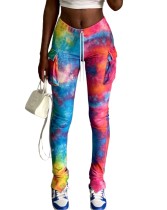 Casual Tie Dye Pocket Trousers