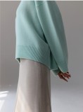 Autumn Winter Solid Color Pullover Loose Sweater