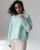 Autumn Winter Solid Color Pullover Loose Sweater