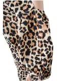 Leopard Print Long Sleeve Hoodie Tracksuit