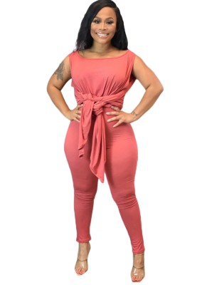 Autumn Solid Color Loose Shirt and Tight Legging Set