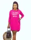 Autumn Print Letter O-Neck Long Sleeve Shirt Dress
