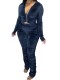 Autumn Two Piece Matching Velvet Stack Tracksuit