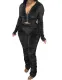 Autumn Two Piece Matching Velvet Stack Tracksuit