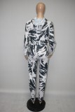 Autumn Tie Dye Print Hoody Sweatsuit