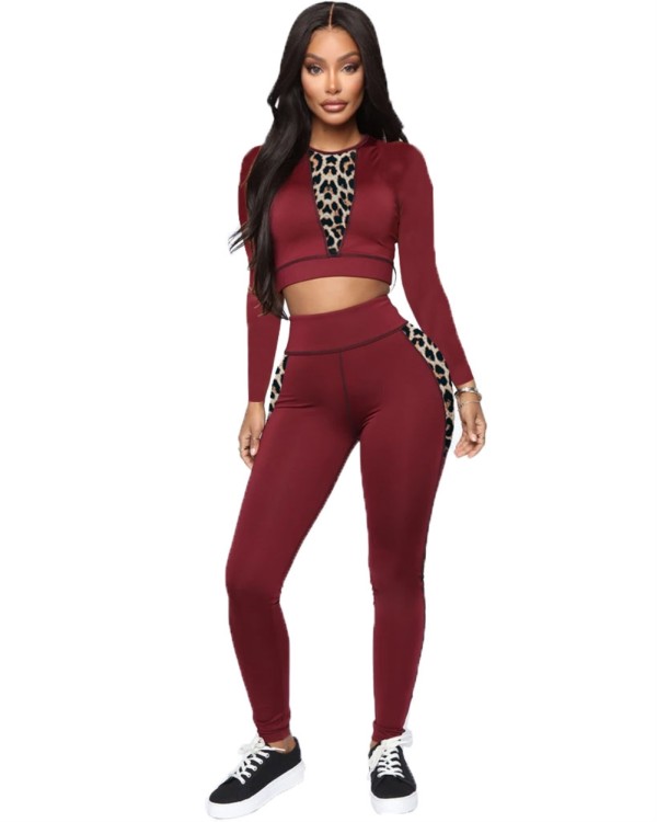 patchwork crop top with joggers