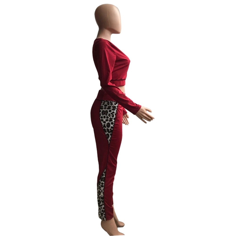 patchwork crop top with joggers