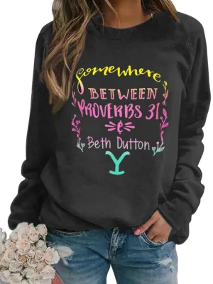 Autumn Print O-Neck Regular Shirt with Full Sleeves