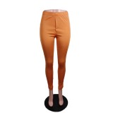 Sexy Fitted Solid Color High Waist Trousers