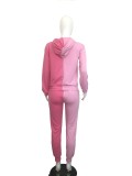 Autumn Contrast Color Hoodie Sweatsuit