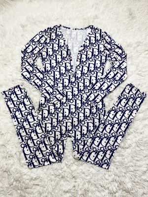 Cute Print Sexy Long Sleeve Fitted Jumpsuit