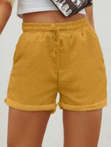 Summer Drawstrings Regular Shorts