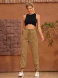 Summer Drawstrings Regular Pants