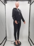 Long Sleeve Blank Hoody Sweatsuit with Front Pocket
