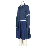 Africa Patchwork Pleated Shirt Dress with Full Sleeves