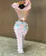 Party Sexy Patchwork Ruffle Pants