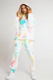 Autumn Street Style Tie Dye Hoodie Pants Set
