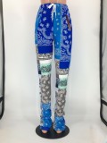 Africa High Waist Print Colorful Track Pants