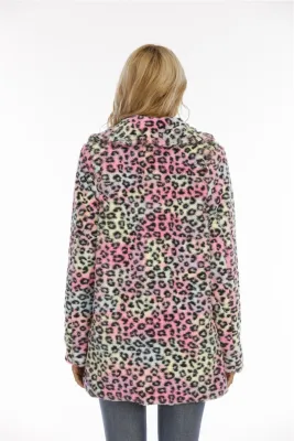 Winter Turndown Collar Tie Dye Pocketed Long Coat