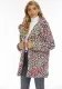 Winter Turndown Collar Tie Dye Pocketed Long Coat
