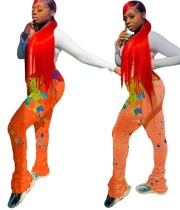 African High Waist Paints Pocket Trousers