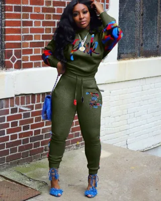 Autumn Letter Print Sweatsuit