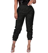 Autumn Party Sequins High Waist Trousers