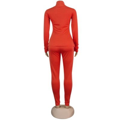 Autumn Solid Color Matching Shirt and Pants Lounge Wear